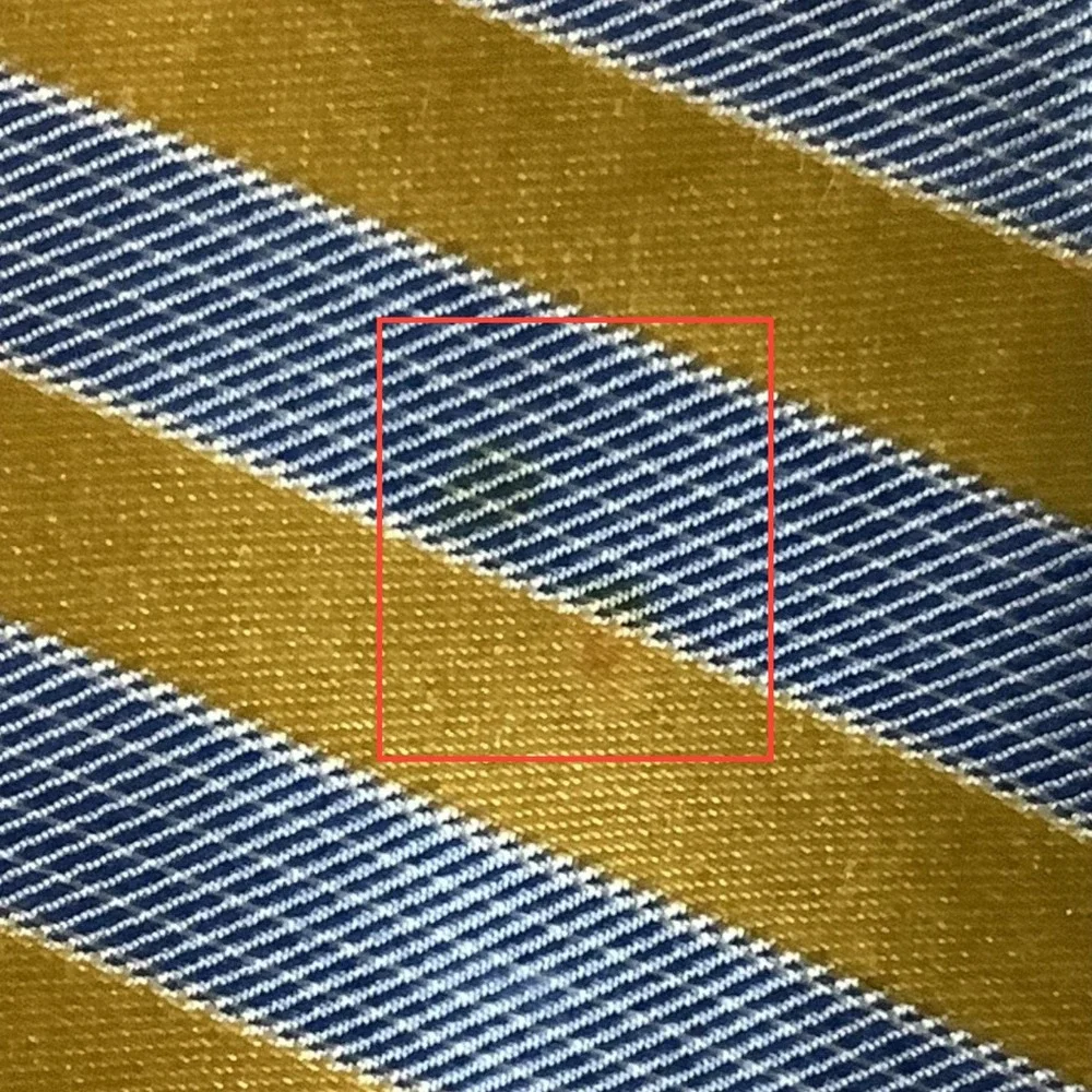 Tommy Hilfiger Men Tie 100% Silk‎ Blue Gold Striped Classic Necktie USA Formal